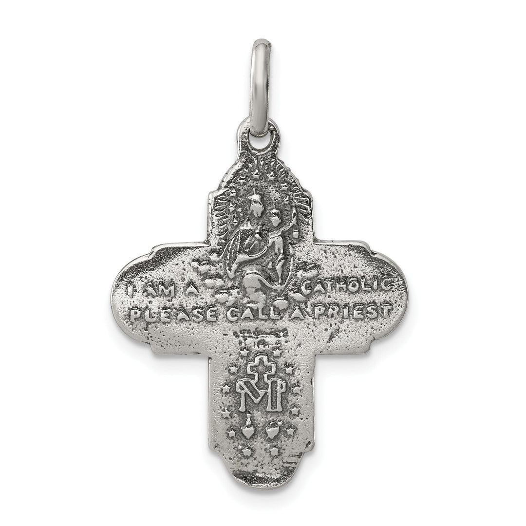 Sterling Silver Antiqued 4-way Medal