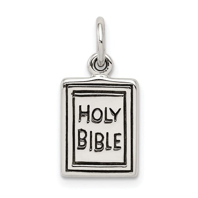 Sterling Silver Antiqued Holy Bible Charm at $ 19.34 only from Jewelryshopping.com