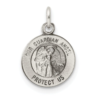 Sterling Silver Antiqued Guardian Angel Medal at $ 10.71 only from Jewelryshopping.com