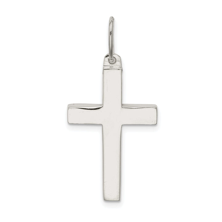 Silver Polished Finish Latin Cross Pendant