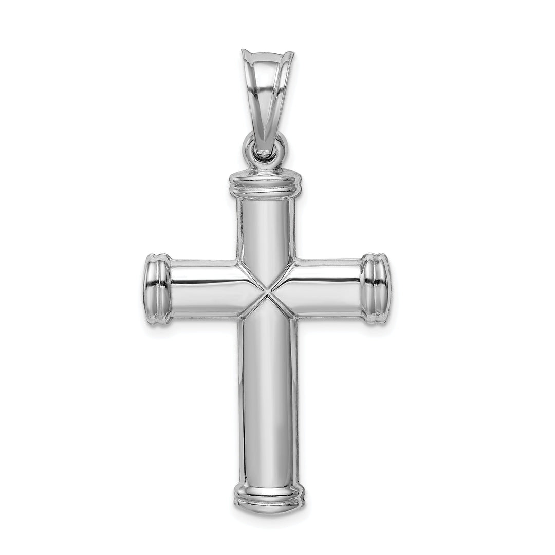 Silver Rhodium Polished Latin Cross Pendant