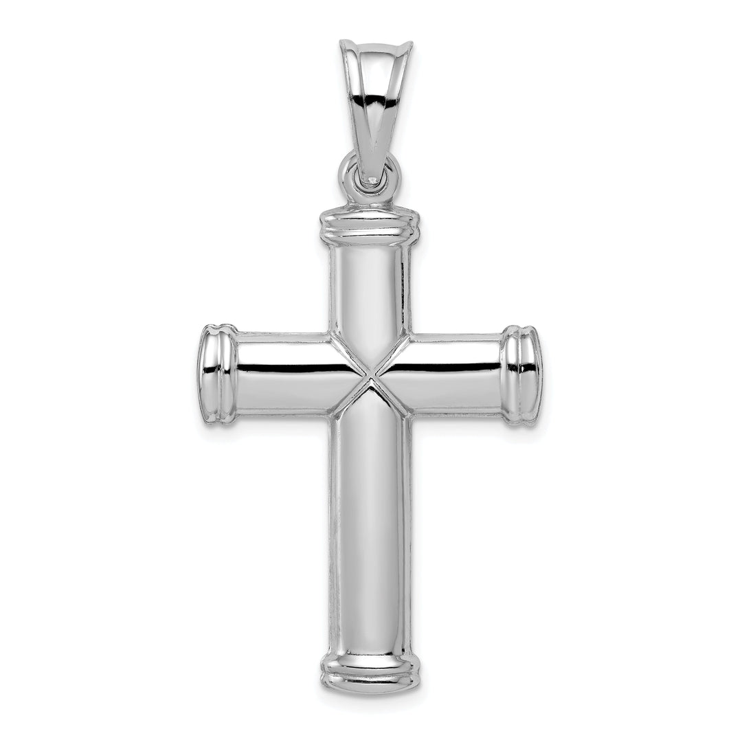 Silver Rhodium Polished Latin Cross Pendant