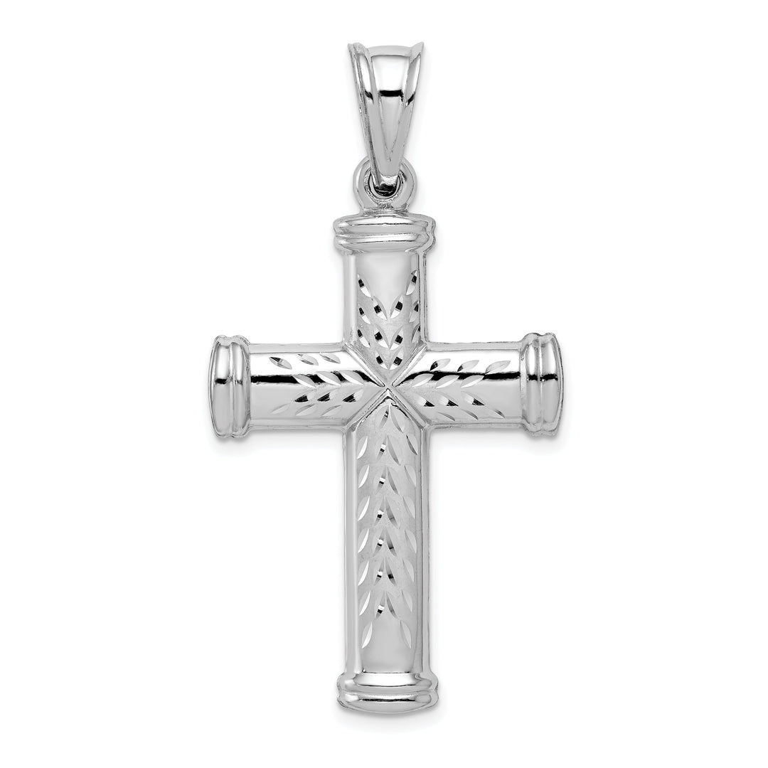 Silver Rhodium Reversible Latin Cross Pendant