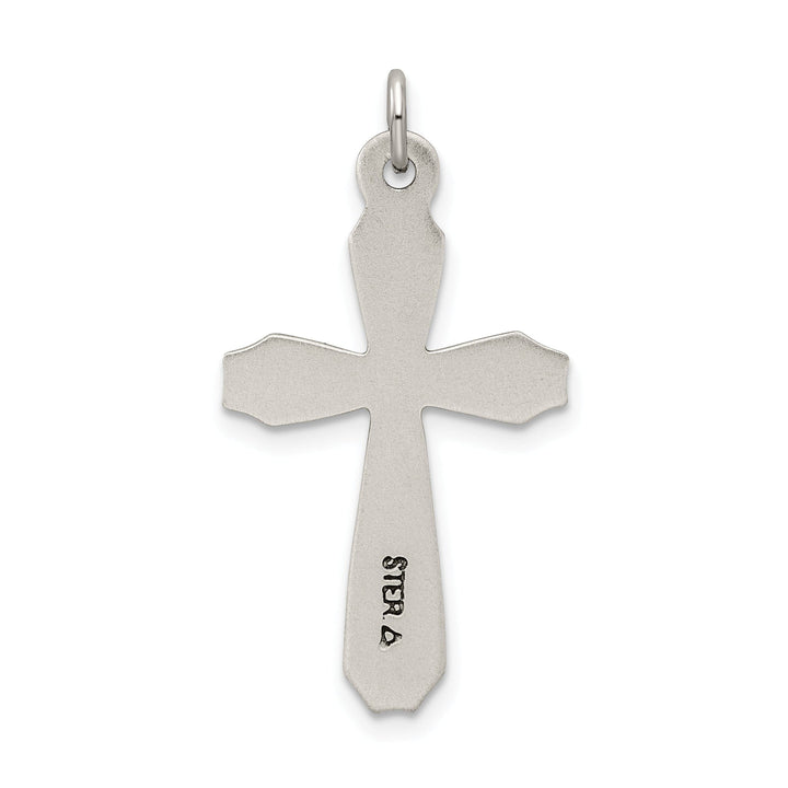 Silver D.C Satin Antiqued Finish Cross Pendant