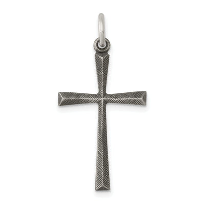 Silver Satin Textured Antiqued Cross Pendant at $ 31.63 only from Jewelryshopping.com