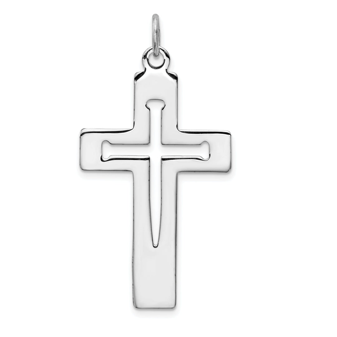 Solid Sterling Silver Latin Cross Pendant