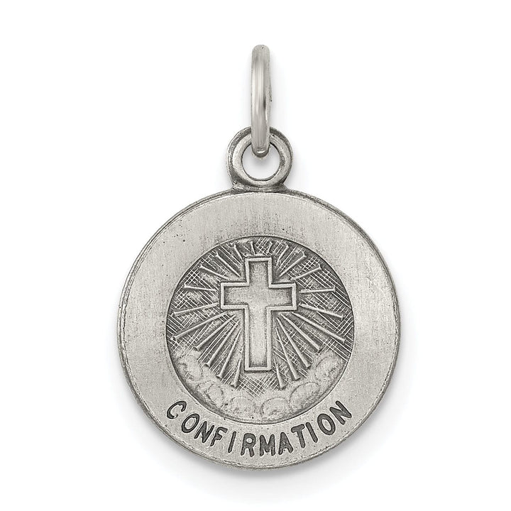 Sterling Silver Antiqued Confirmation Medal