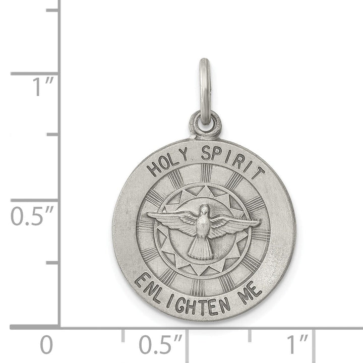 Sterling Silver Antiqued Holy Spirit Medal