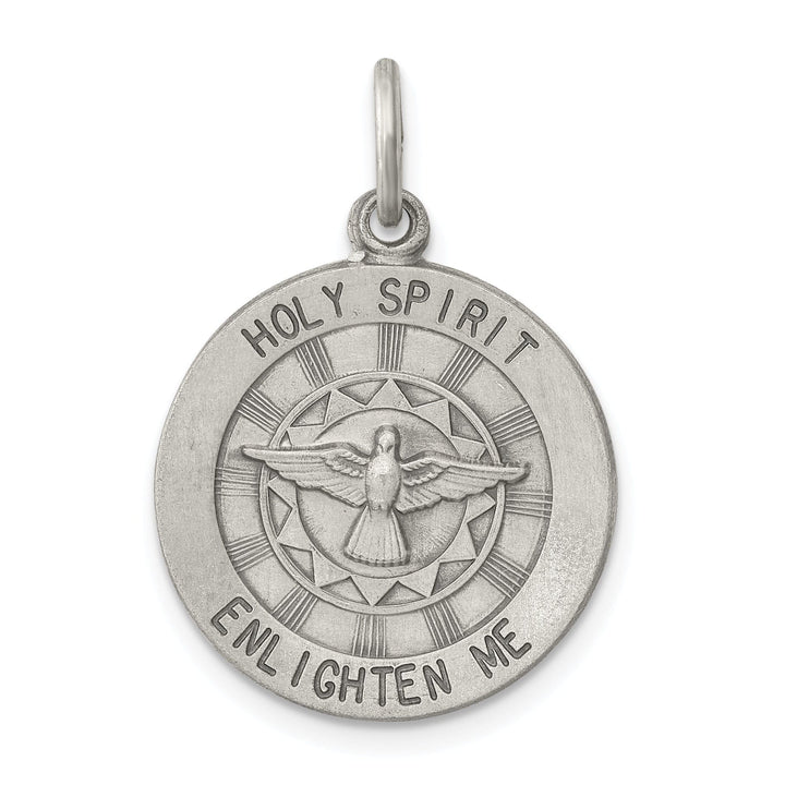 Sterling Silver Antiqued Holy Spirit Medal