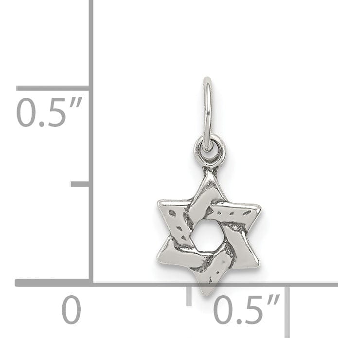 Sterling Silver Small Star of David Charm Pendant