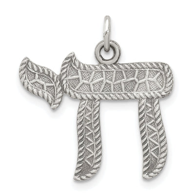 Sterling Silver Antiqued Chai Pendant at $ 21.63 only from Jewelryshopping.com