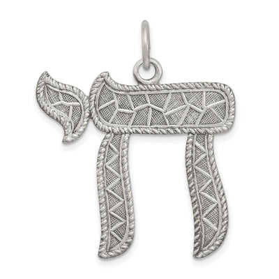 Sterling Silver Antiqued Chai Pendant at $ 34.42 only from Jewelryshopping.com