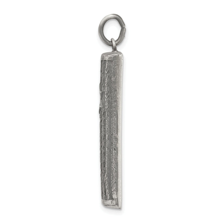 Sterling Silver Antiqued Mezuzah Pendant