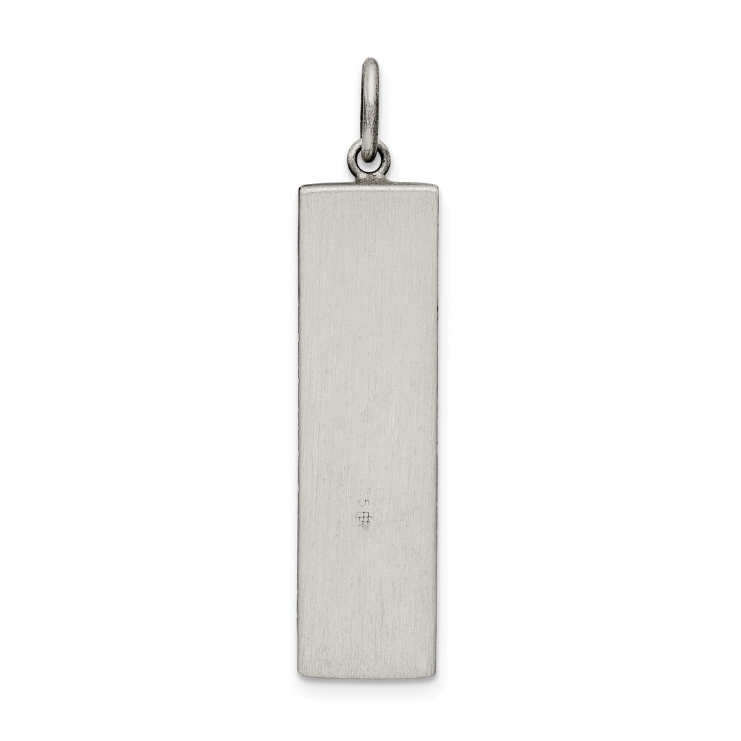 Sterling Silver Antiqued Mezuzah Pendant