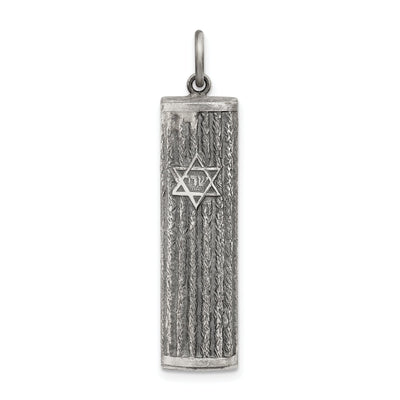 Sterling Silver Antiqued Mezuzah Pendant at $ 29.59 only from Jewelryshopping.com