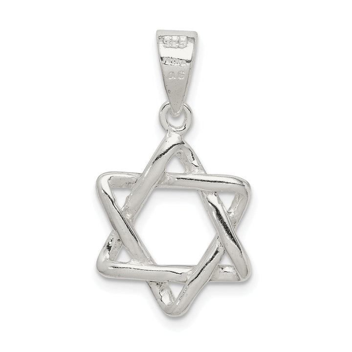 Sterling Silver 3-D Star of David Pendant