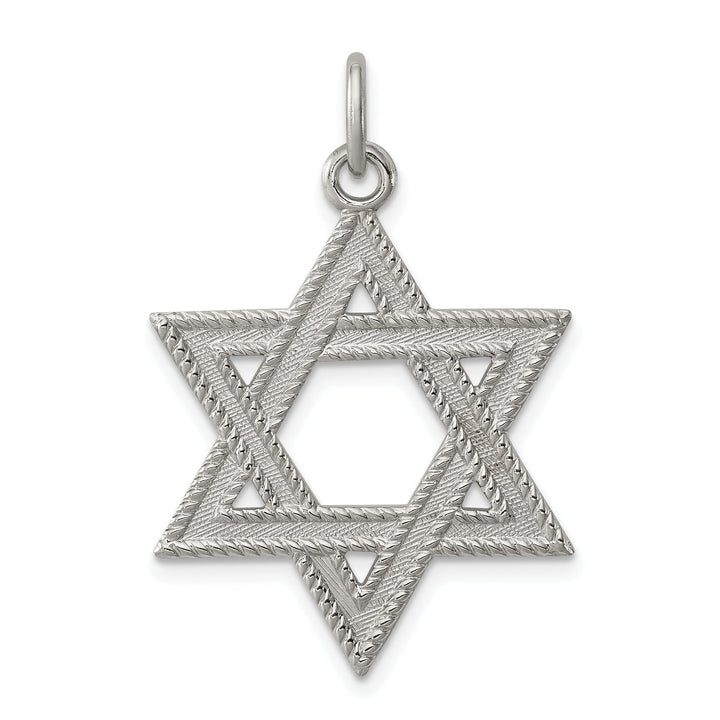 Sterling Silver Star of David Charm Pendant