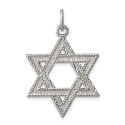 Sterling Silver Star of David Charm Pendant at $ 34.23 only from Jewelryshopping.com
