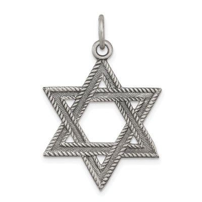 Silver Antiqued Star of David Charm Pendant at $ 26.06 only from Jewelryshopping.com