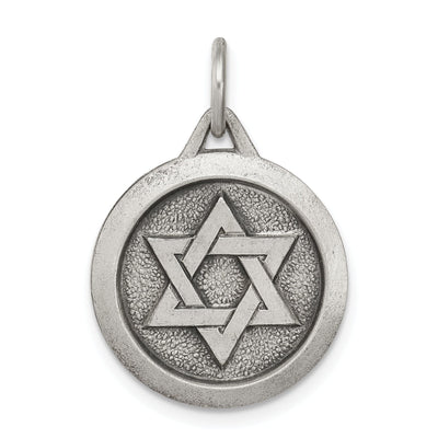 Silver Antiqued Star of David Medal Pendant at $ 20.83 only from Jewelryshopping.com