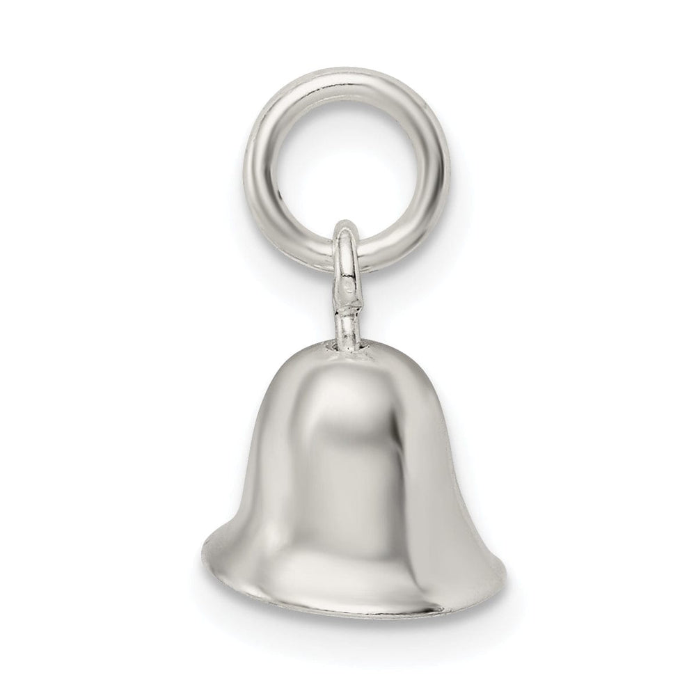 Sterling Silver Solid Moveable 3-D Bell Charm
