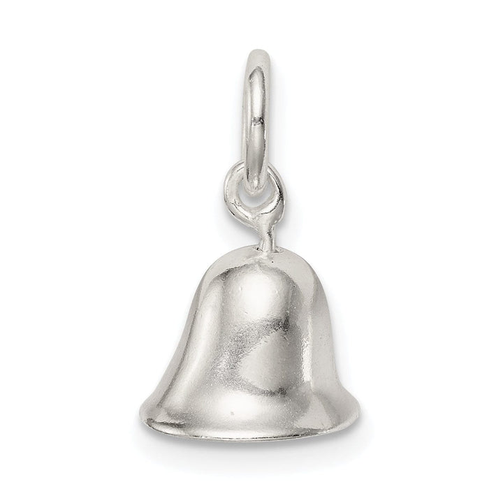 Sterling Silver Solid Moveable 3-D Bell Charm