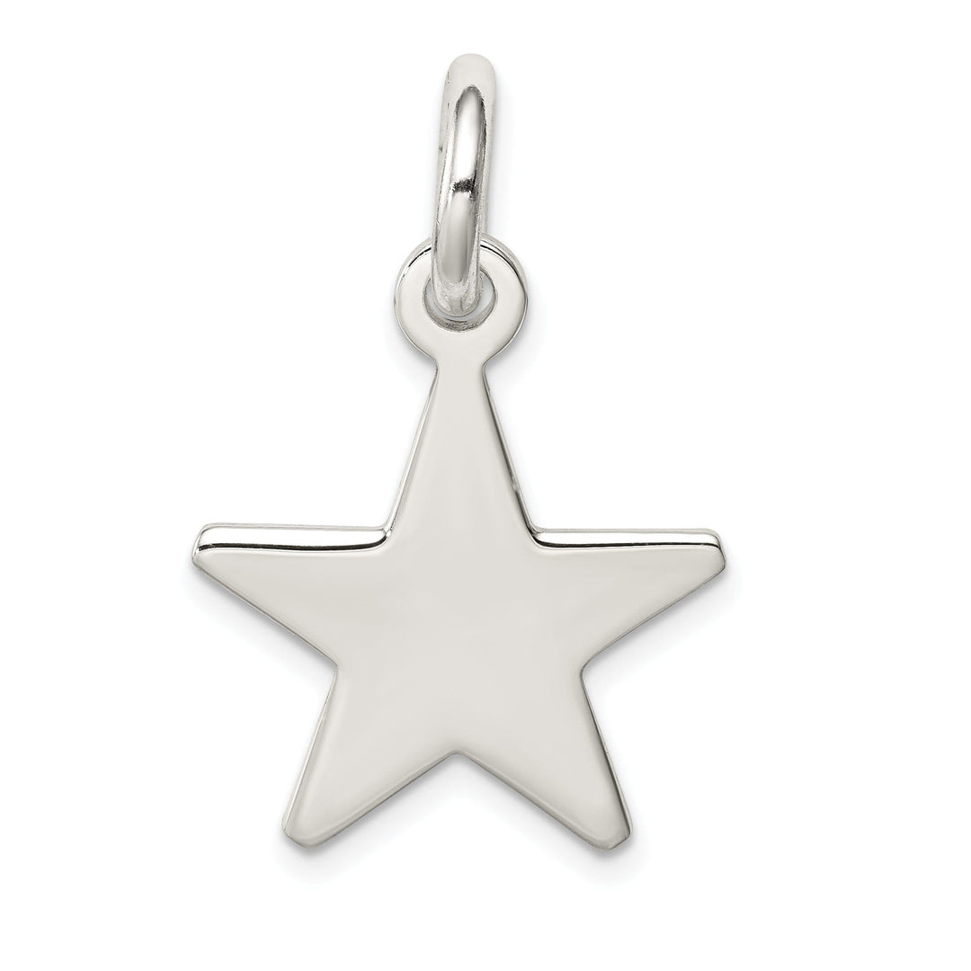 Sterling Silver Polished Finish Star Charm