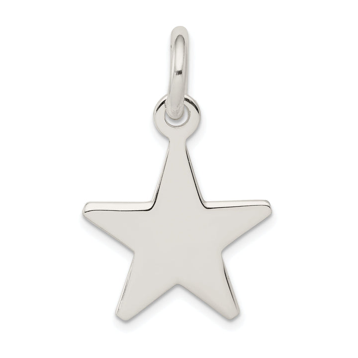 Sterling Silver Polished Finish Star Charm