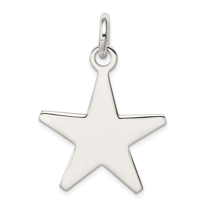 Silver Polished Finish Star Charm Pendant