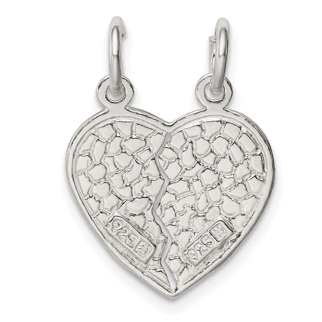 Silver I Love You 2-Piece Break Heart Charm