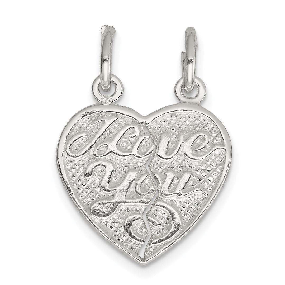 Silver I Love You 2-Piece Break Heart Charm