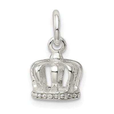 Sterling Silver Polished Finish 3-D Crown Charm at $ 11.91 only from Jewelryshopping.com