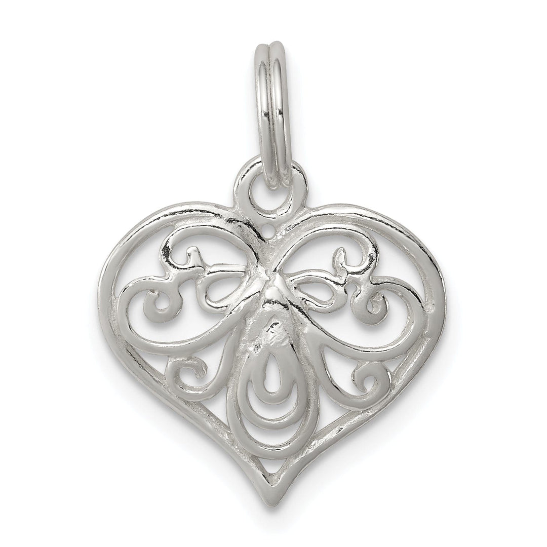 Sterling Silver Filigree Heart Design Pendant