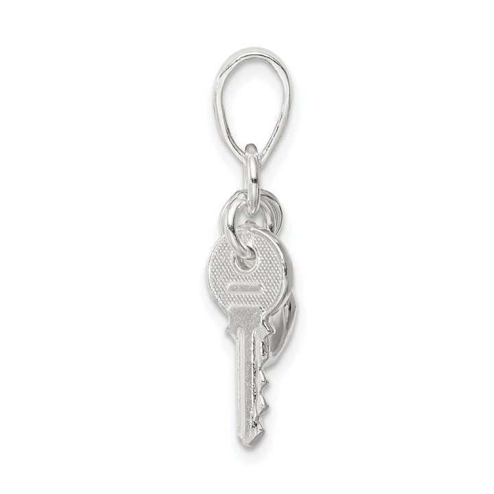 Sterling Silver Polished with Key Pendant