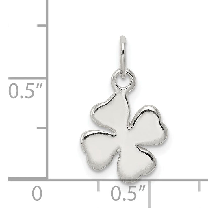 Sterling Silver Polished 4 Leaf Clover Charm