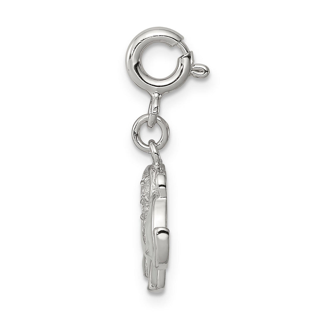 Sterling Silver Blue Enameled Elephant Charm