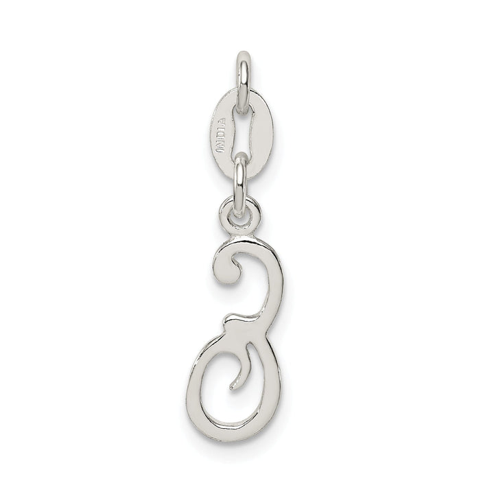 Sterling Silver Chain Slide Initial E Pendant