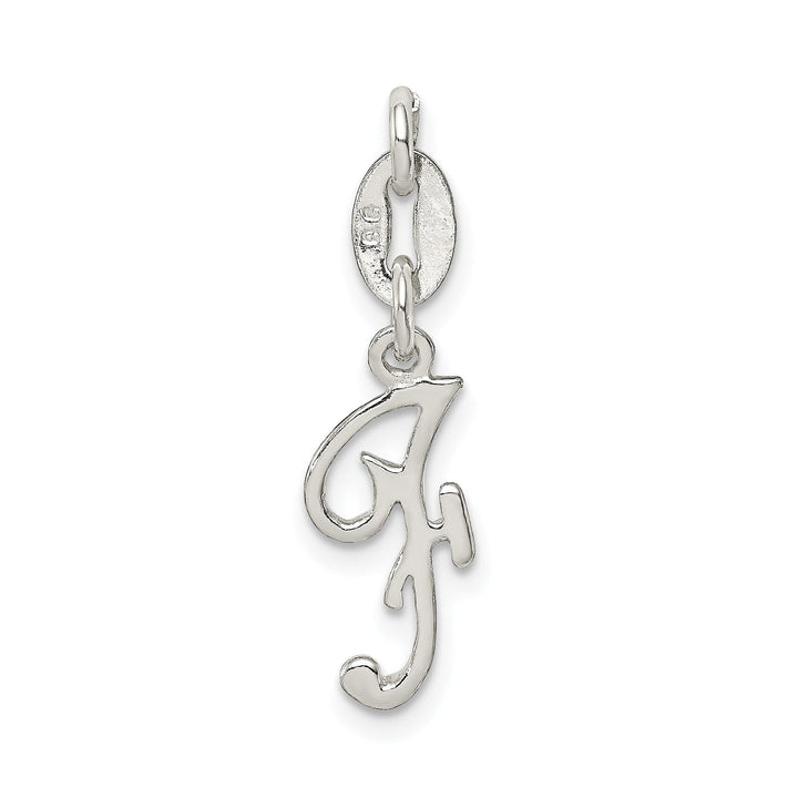 Sterling Silver Chain Slide Initial F Pendant