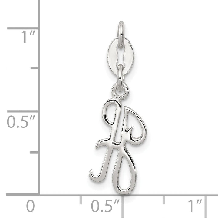 Sterling Silver Chain Slide Initial H Pendant