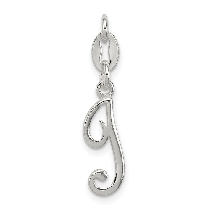 Sterling Silver Chain Slide Initial I Pendant