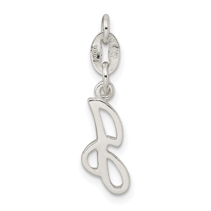 Sterling Silver Chain Slide Initial J Pendant