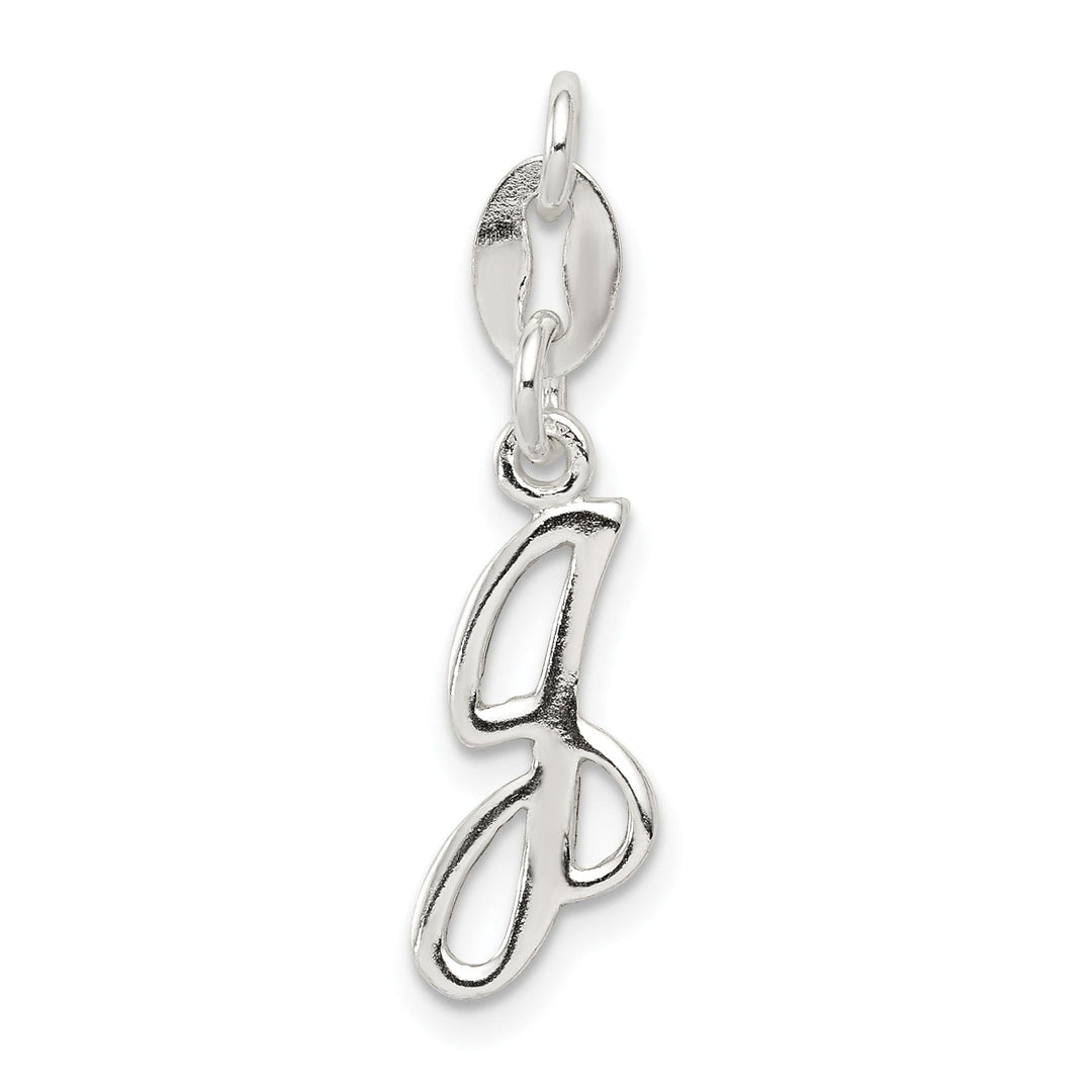 Sterling Silver Chain Slide Initial J Pendant