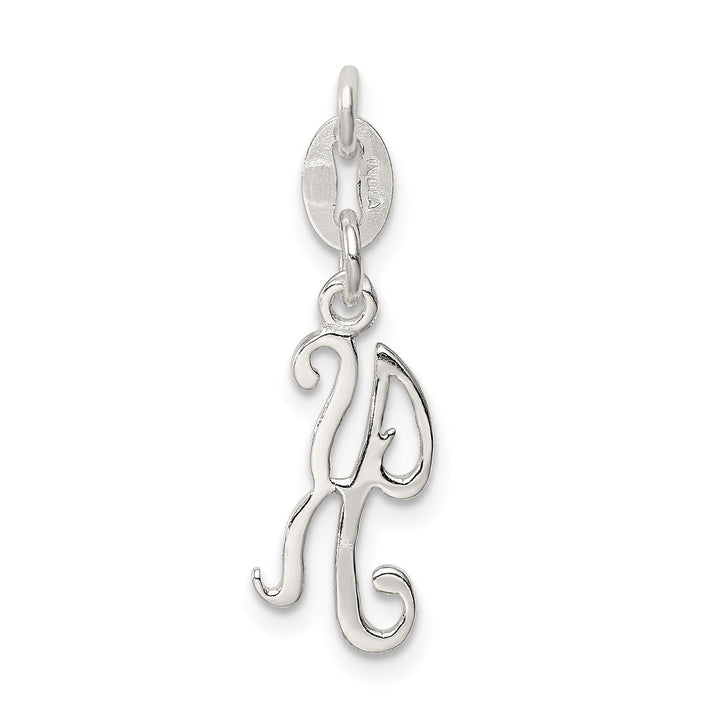 Sterling Silver Chain Slide Initial K Pendant