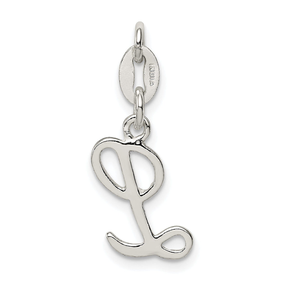 Sterling Silver Chain Slide Initial L Pendant