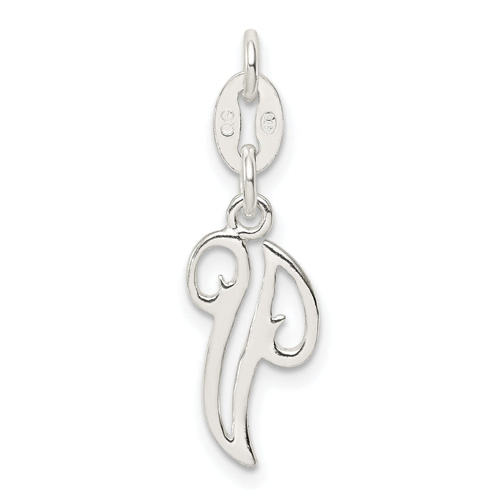 Sterling Silver Chain SlideV Charm Pendant