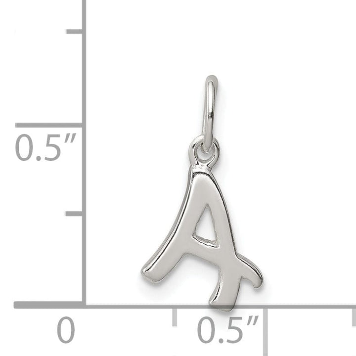Sterling Silver Chain Slide Initial A Pendant