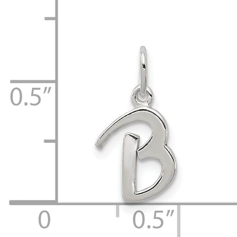 Sterling Silver Chain Slide Initial B Pendant