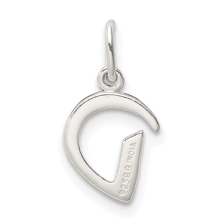 Sterling Silver Chain Slide Initial D Pendant