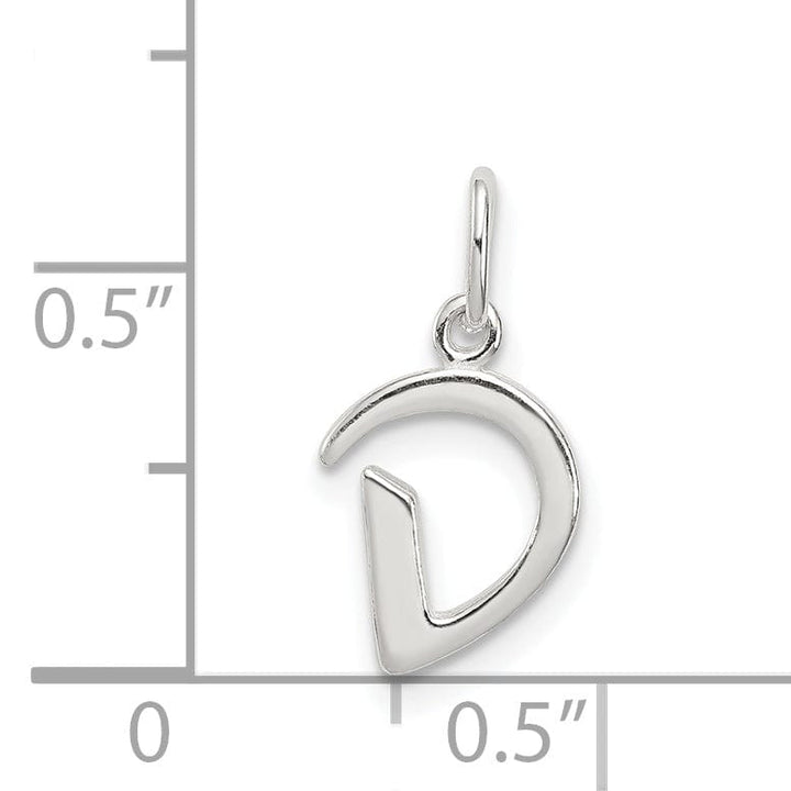 Sterling Silver Chain Slide Initial D Pendant