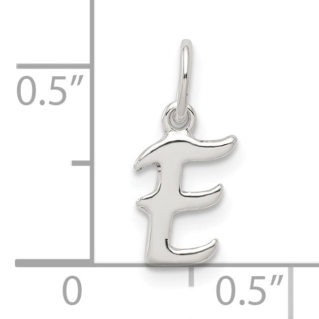 Sterling Silver Chain Slide Initial E Pendant